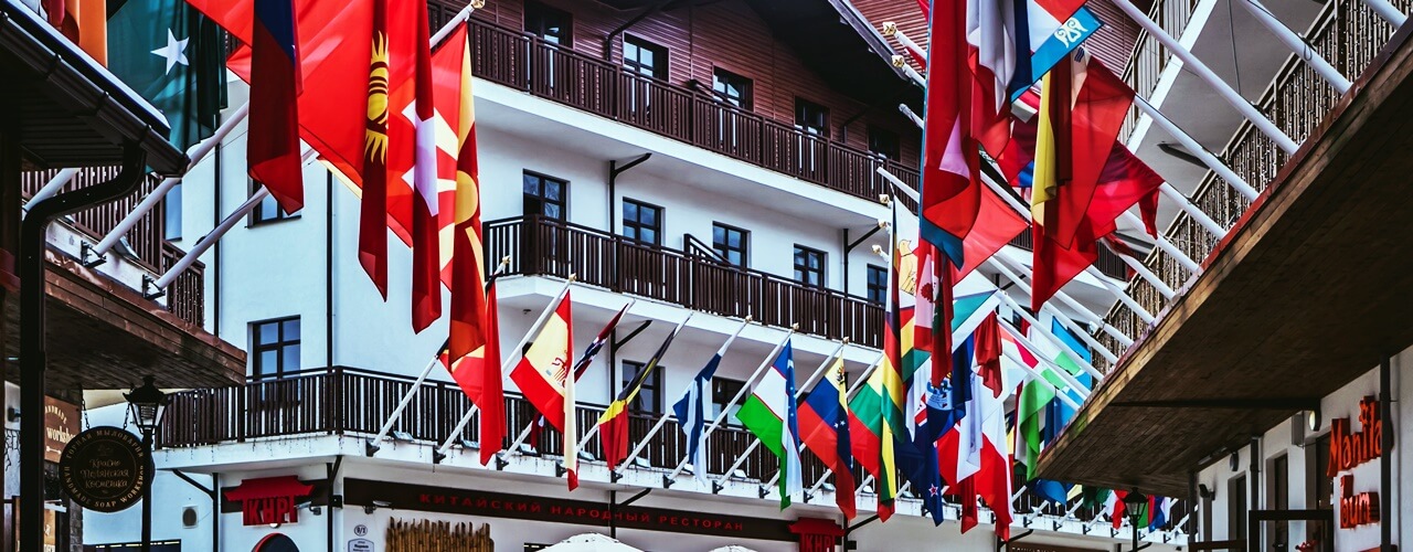 Picture of different flags of a Non-Apostille Countries