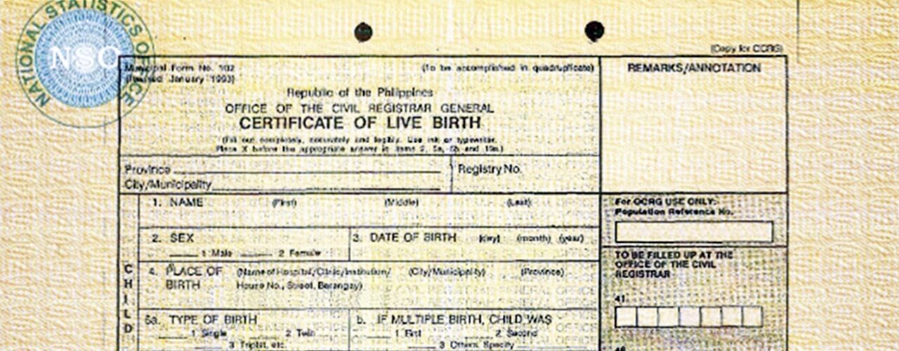 A Birth Certificate issued means that there is no PSA Negative Result
