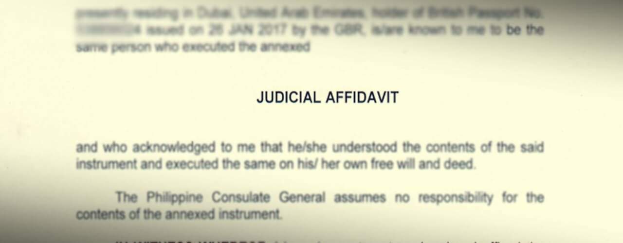 Judicial affidavits is a strong proof for Small Claims Philippines