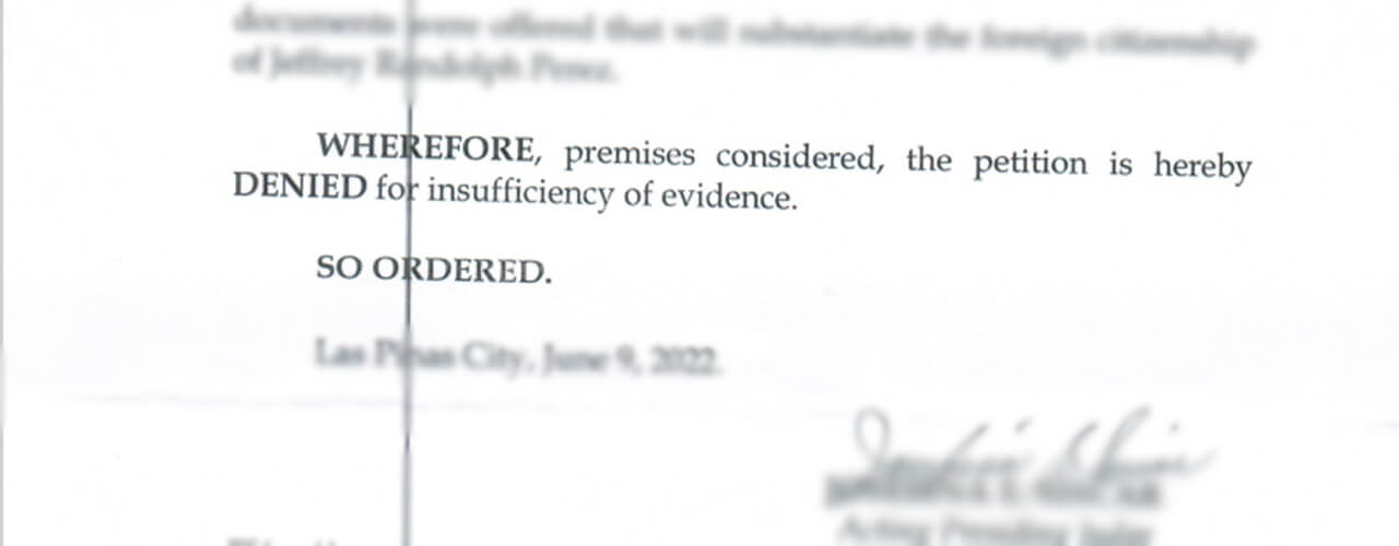 Court rules that petition is denied due to insufficiency of evidence to Small Claims Proceedings Philippines.