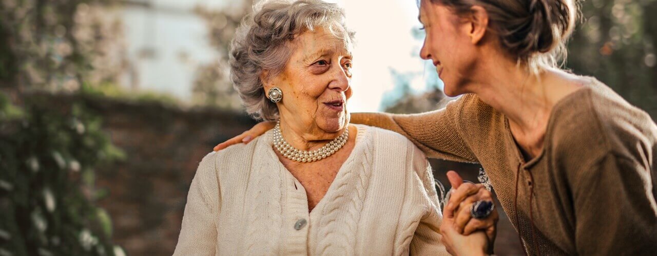 Old woman talking to her daughter that she has a Common Law Partner Inheritance.