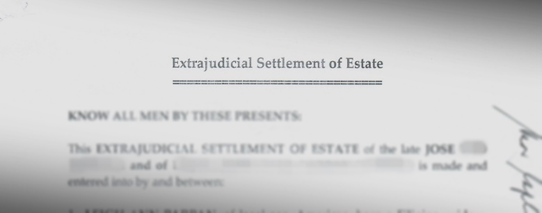 Sample of Extrajudicial Settlement