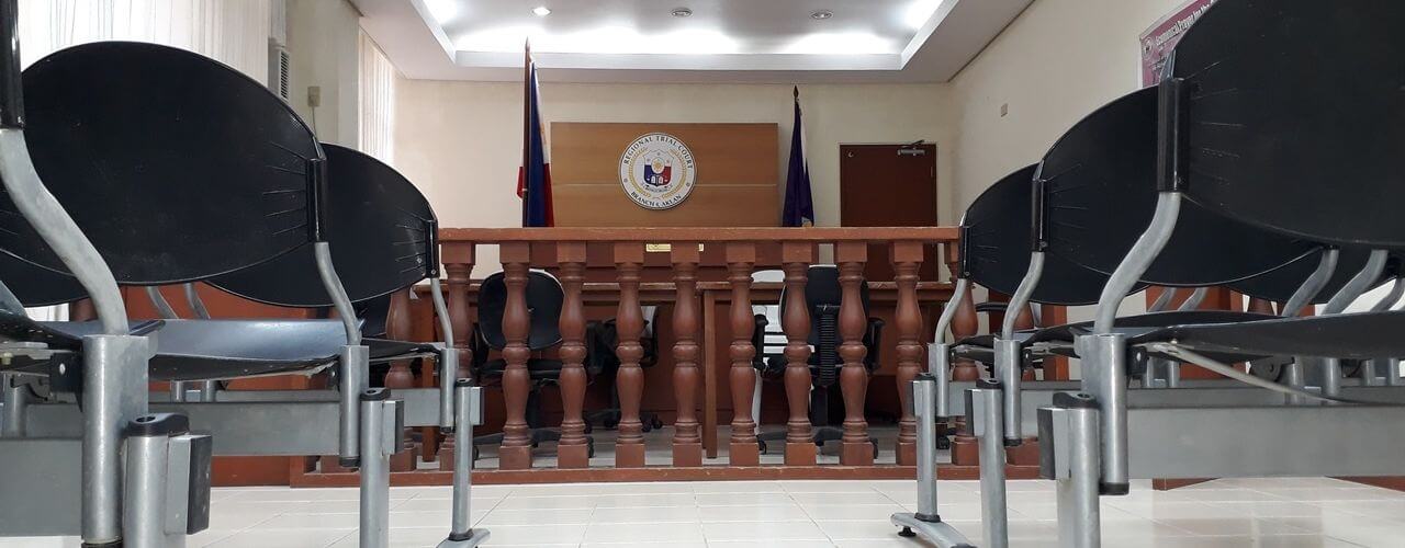 An interior view of a philippine regional trial court where the petition for reissuance of lost certificate of title is filed